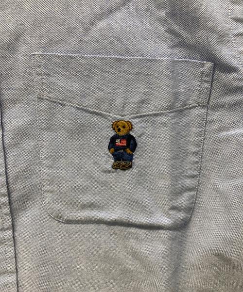POLO RALPH LAUREN（ポロ・ラルフローレン）POLO RALPH LAUREN (ポロ・ラルフローレン) ポロベア刺繍ボタンダウンシャツ スカイブルー サイズ:Sの古着・服飾アイテム