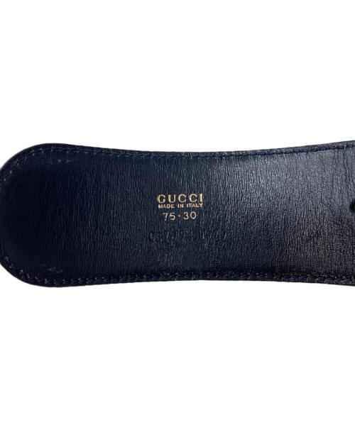GUCCI（グッチ）GUCCI (グッチ) GGバックル パテントレザーベルト ブラックの古着・服飾アイテム