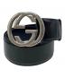 GUCCI（グッチ）の古着「GGバックル パテントレザーベルト」｜ブラック