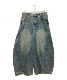 URBAN EDGE（アーバンエッジ）の古着「WASHED WIDE LEG JEANS」｜インディゴ