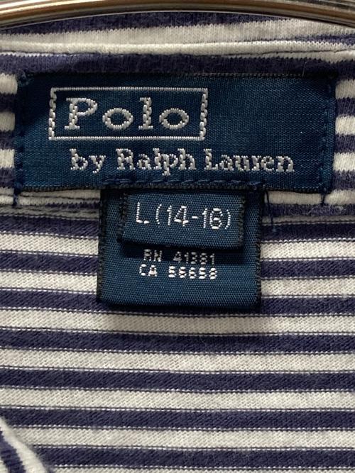 POLO RALPH LAUREN（ポロ・ラルフローレン）POLO RALPH LAUREN (ポロ・ラルフローレン) ビッグポニーポロシャツ ネイビー×ホワイト サイズ:Lの古着・服飾アイテム