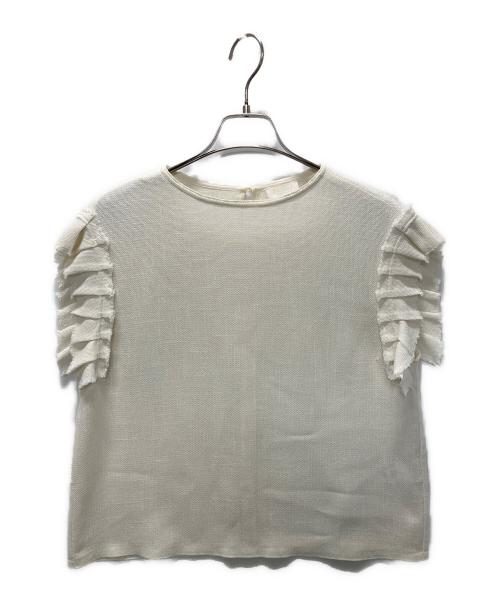 BALLSEY（ボールジィ）BALLSEY (ボールジィ) カラミ フリルスリーブブラウス アイボリー サイズ:36の古着・服飾アイテム