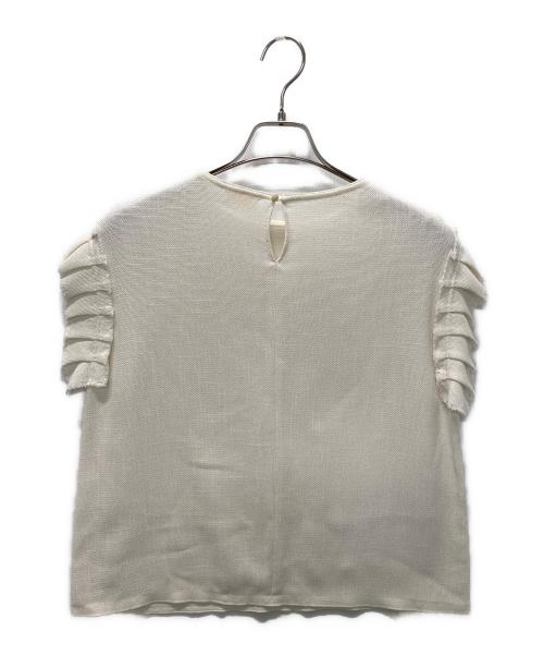 BALLSEY（ボールジィ）BALLSEY (ボールジィ) カラミ フリルスリーブブラウス アイボリー サイズ:36の古着・服飾アイテム