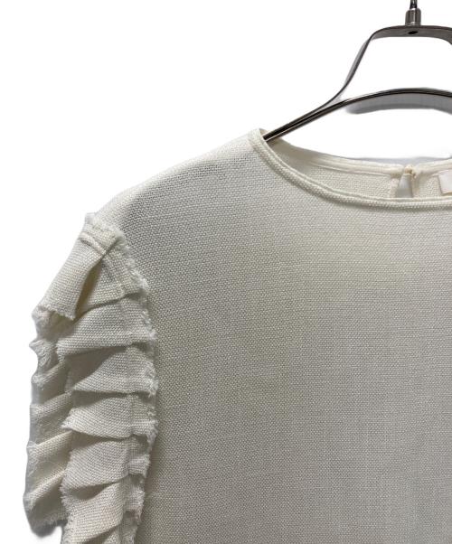 BALLSEY（ボールジィ）BALLSEY (ボールジィ) カラミ フリルスリーブブラウス アイボリー サイズ:36の古着・服飾アイテム