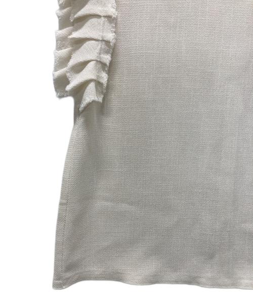 BALLSEY（ボールジィ）BALLSEY (ボールジィ) カラミ フリルスリーブブラウス アイボリー サイズ:36の古着・服飾アイテム