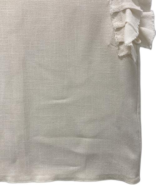 BALLSEY（ボールジィ）BALLSEY (ボールジィ) カラミ フリルスリーブブラウス アイボリー サイズ:36の古着・服飾アイテム