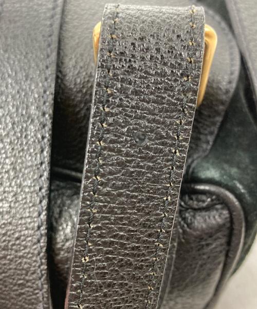 GUCCI（グッチ）GUCCI (グッチ) バンブースウェードミニリュック ブラックの古着・服飾アイテム