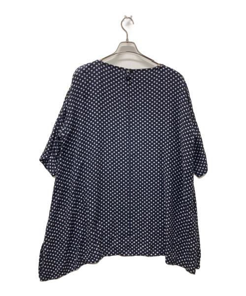 MOYURU（モユル）MOYURU (モユル) ドットレーヨンワンピース ネイビー サイズ:M-Lの古着・服飾アイテム