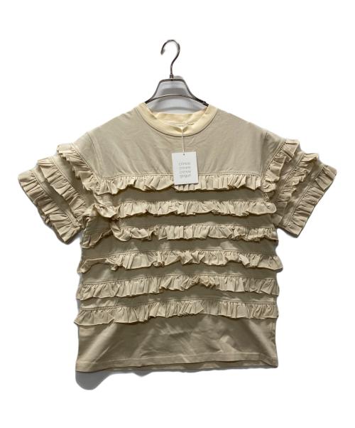 crinkle crinkle crinkle（クリンクル クリンクル クリンクル）crinkle crinkle crinkle (クリンクル クリンクル クリンクル) frill cutsew/フリルカットソー ベージュ サイズ:F 未使用品の古着・服飾アイテム