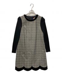 M'S GRACY（エムズグレイシー）の古着「切替ワンピース」｜ブラック×グレー