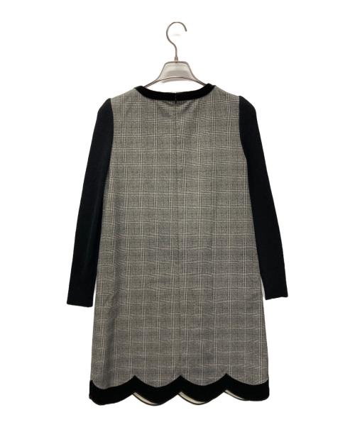 M'S GRACY（エムズグレイシー）M'S GRACY (エムズグレイシー) 切替ワンピース ブラック×グレー サイズ:38の古着・服飾アイテム