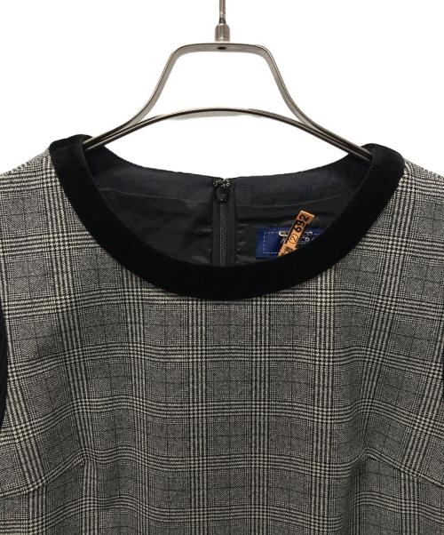 M'S GRACY（エムズグレイシー）M'S GRACY (エムズグレイシー) 切替ワンピース ブラック×グレー サイズ:38の古着・服飾アイテム