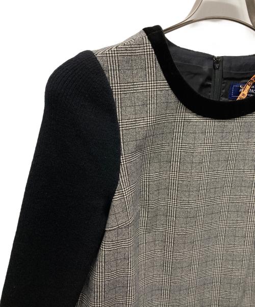 M'S GRACY（エムズグレイシー）M'S GRACY (エムズグレイシー) 切替ワンピース ブラック×グレー サイズ:38の古着・服飾アイテム