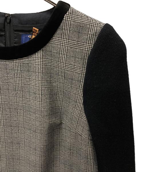 M'S GRACY（エムズグレイシー）M'S GRACY (エムズグレイシー) 切替ワンピース ブラック×グレー サイズ:38の古着・服飾アイテム
