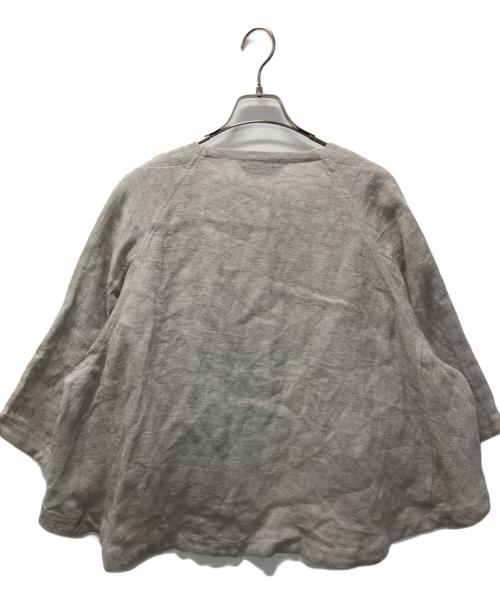 MOYURU（モユル）MOYURU (モユル) 半袖リネンシャツ グレー サイズ:M-Lの古着・服飾アイテム