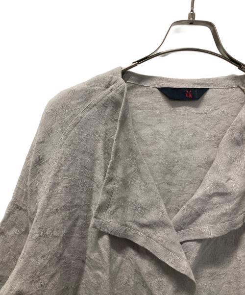 MOYURU（モユル）MOYURU (モユル) 半袖リネンシャツ グレー サイズ:M-Lの古着・服飾アイテム
