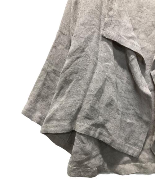 MOYURU（モユル）MOYURU (モユル) 半袖リネンシャツ グレー サイズ:M-Lの古着・服飾アイテム