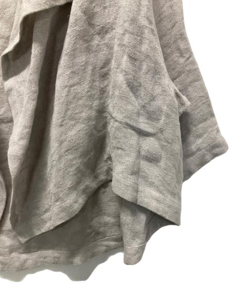 MOYURU（モユル）MOYURU (モユル) 半袖リネンシャツ グレー サイズ:M-Lの古着・服飾アイテム