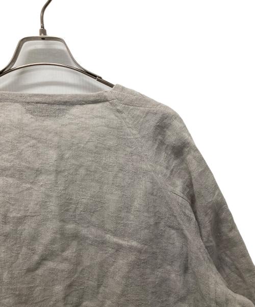 MOYURU（モユル）MOYURU (モユル) 半袖リネンシャツ グレー サイズ:M-Lの古着・服飾アイテム