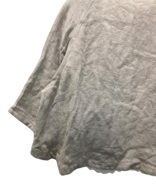 MOYURU（モユル）MOYURU (モユル) 半袖リネンシャツ グレー サイズ:M-Lの古着・服飾アイテム