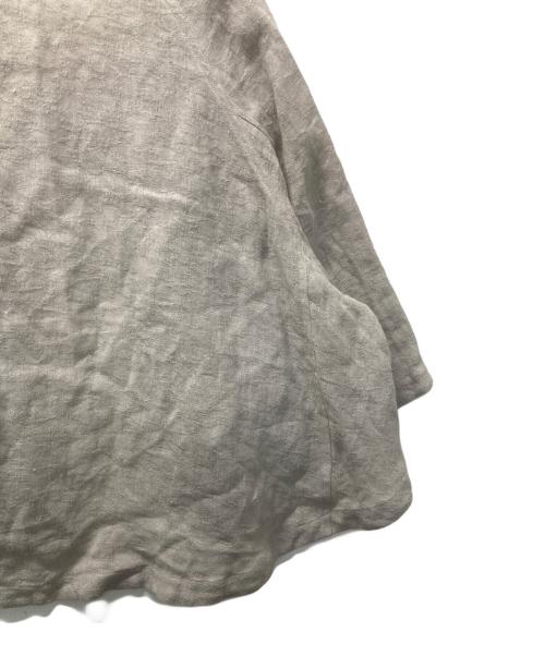 MOYURU（モユル）MOYURU (モユル) 半袖リネンシャツ グレー サイズ:M-Lの古着・服飾アイテム