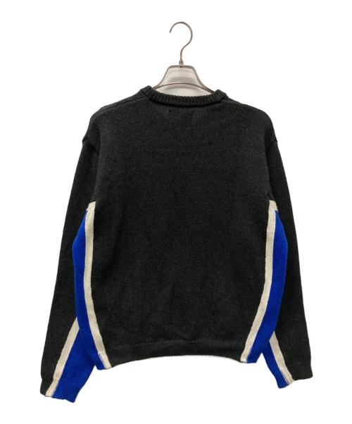 stussy（ステューシー）stussy (ステューシー) Contrast Stripe Crew グレー サイズ:Mの古着・服飾アイテム