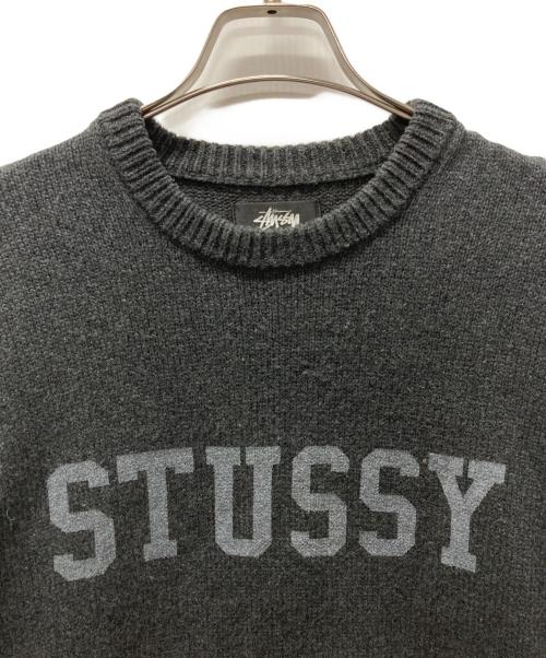 stussy（ステューシー）stussy (ステューシー) Contrast Stripe Crew グレー サイズ:Mの古着・服飾アイテム
