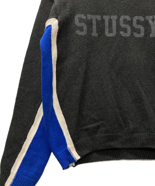 stussy（ステューシー）stussy (ステューシー) Contrast Stripe Crew グレー サイズ:Mの古着・服飾アイテム