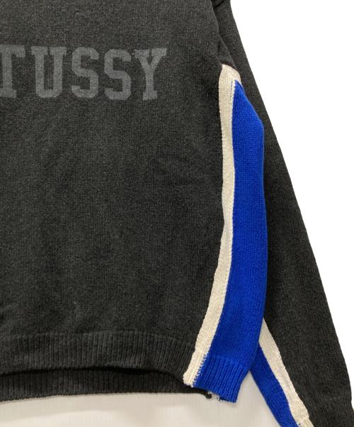 stussy（ステューシー）stussy (ステューシー) Contrast Stripe Crew グレー サイズ:Mの古着・服飾アイテム