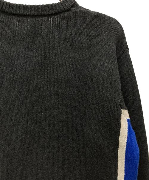 stussy（ステューシー）stussy (ステューシー) Contrast Stripe Crew グレー サイズ:Mの古着・服飾アイテム