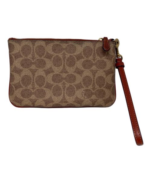 COACH（コーチ）COACH (コーチ) スモール リストレット カラーブロック シグネチャー キャンバス ブラウンの古着・服飾アイテム