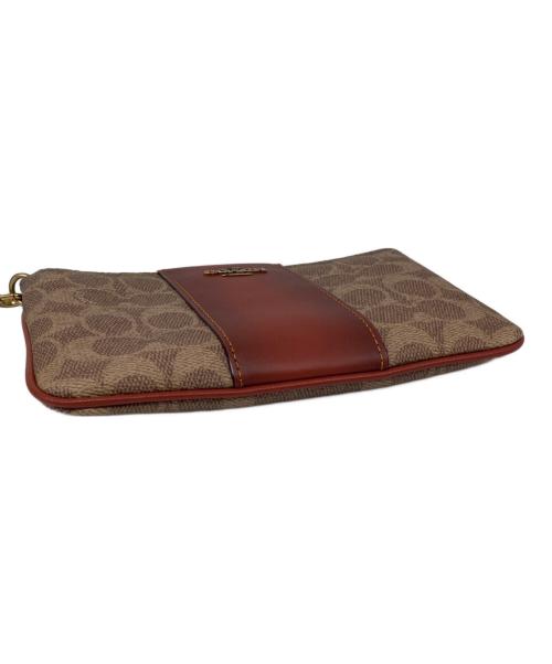 COACH（コーチ）COACH (コーチ) スモール リストレット カラーブロック シグネチャー キャンバス ブラウンの古着・服飾アイテム