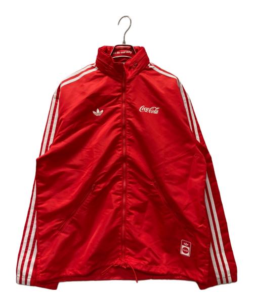 adidas（アディダス）adidas (アディダス) ナイロンジャケット レッド サイズ:L 未使用品の古着・服飾アイテム
