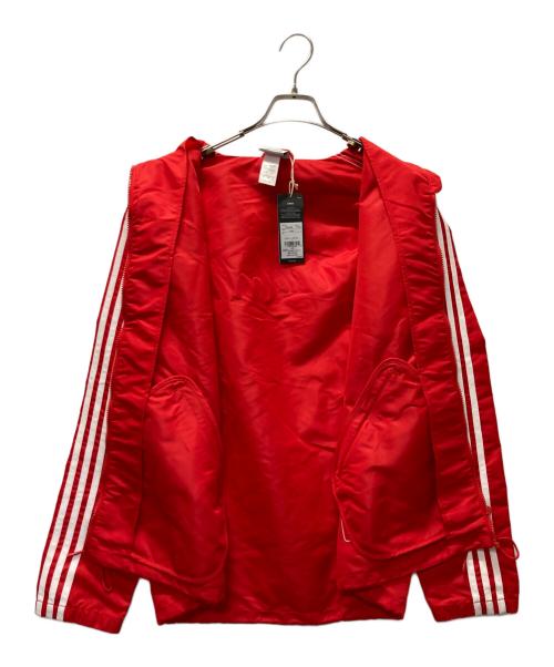 adidas（アディダス）adidas (アディダス) ナイロンジャケット レッド サイズ:L 未使用品の古着・服飾アイテム