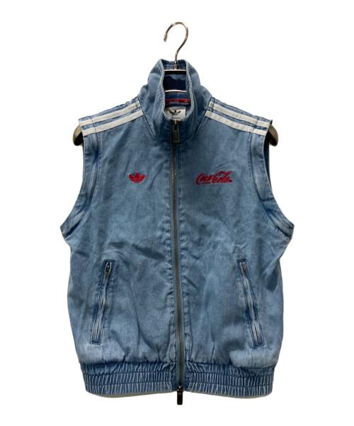 adidas（アディダス）adidas (アディダス) デニムジャケット スカイブルー サイズ:XS 未使用品の古着・服飾アイテム