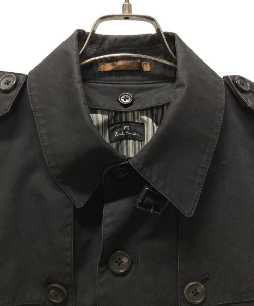 PS Paul Smith（ＰＳポールスミス）PS Paul Smith (ＰＳポールスミス) ライナー付シングルトレンチコート ブラック サイズ:Lの古着・服飾アイテム
