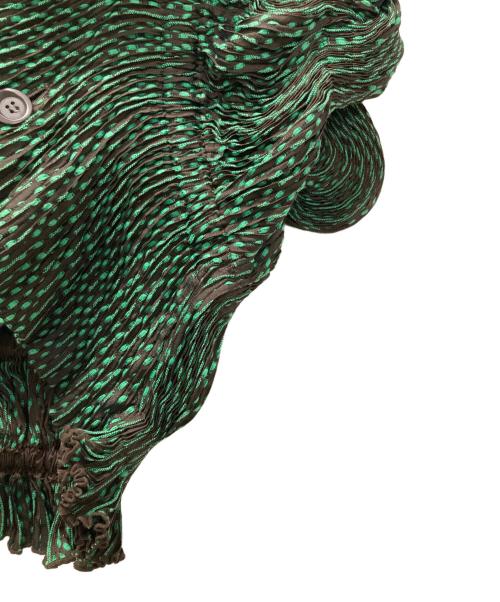 ISSEY MIYAKE（イッセイミヤケ）ISSEY MIYAKE (イッセイミヤケ) 3Dスチームストレッチジャケット グリーン サイズ:2の古着・服飾アイテム