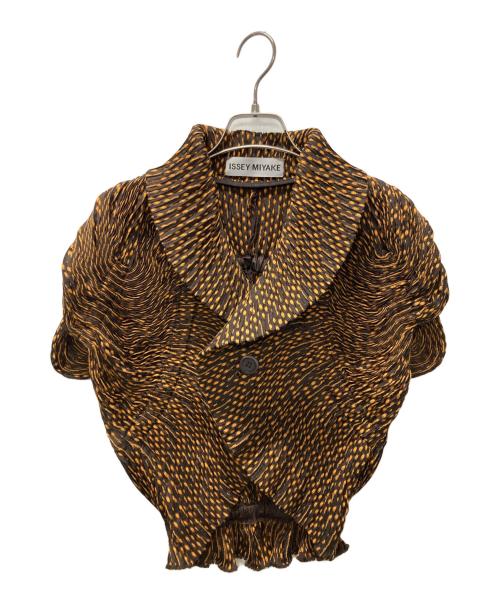 ISSEY MIYAKE（イッセイミヤケ）ISSEY MIYAKE (イッセイミヤケ) 3Dスチームストレッチジャケット ブラウン サイズ:２の古着・服飾アイテム