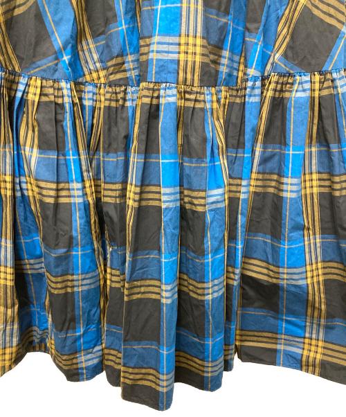 Curensology（カレンソロジー）Curensology (カレンソロジー) チェックティアードスカート ブルー サイズ:38の古着・服飾アイテム