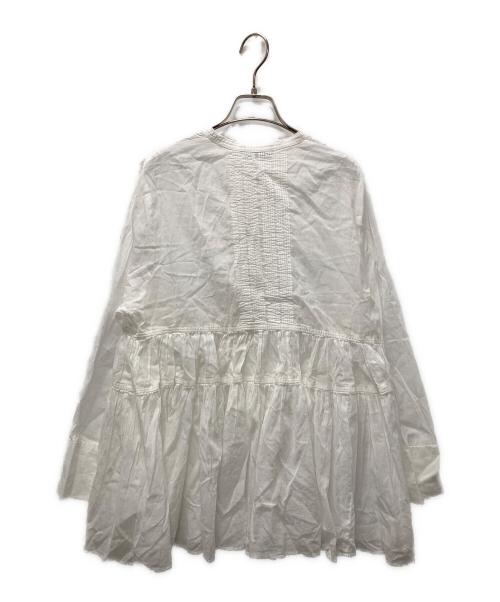 Curensology（カレンソロジー）Curensology (カレンソロジー) オーガンギャザーブラウス ホワイト サイズ:FREEの古着・服飾アイテム