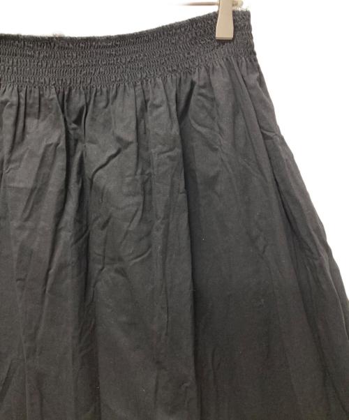 Curensology（カレンソロジー）Curensology (カレンソロジー) シャーリングレースワンピース ロングスカート ブラック サイズ:Fの古着・服飾アイテム