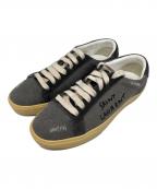 Saint Laurent Parisサンローランパリ）の古着「COURT CLASSIC IN EMBROIDERED DESTROYED CANVAS」｜グレー