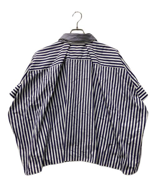 sacai（サカイ）sacai (サカイ) THOMAS MASON (トーマスメイソン) トーマスメイソンストライプ半袖シャツ ブルー サイズ:2の古着・服飾アイテム