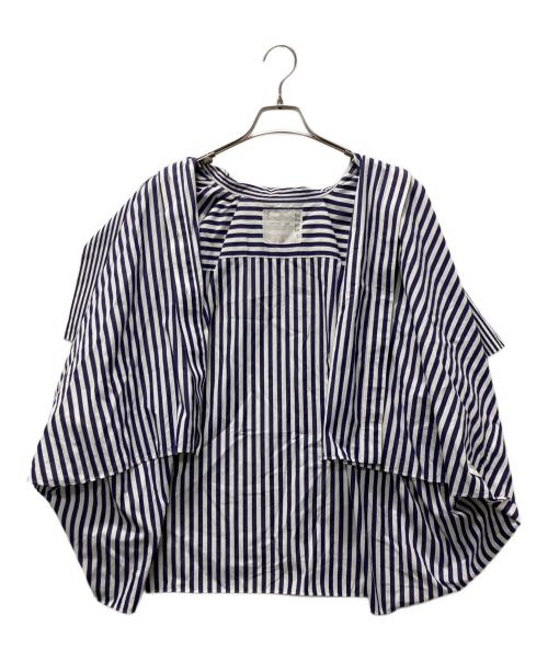 sacai（サカイ）sacai (サカイ) THOMAS MASON (トーマスメイソン) トーマスメイソンストライプ半袖シャツ ブルー サイズ:2の古着・服飾アイテム