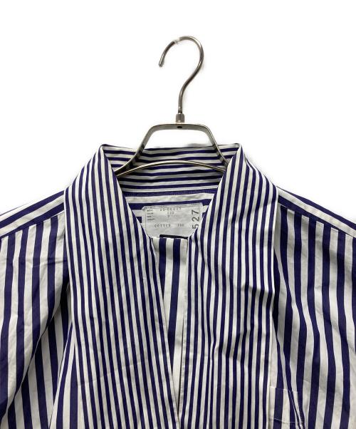 sacai（サカイ）sacai (サカイ) THOMAS MASON (トーマスメイソン) トーマスメイソンストライプ半袖シャツ ブルー サイズ:2の古着・服飾アイテム