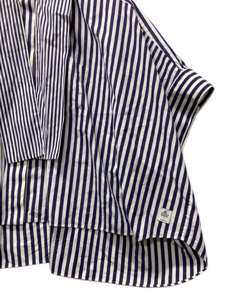 sacai（サカイ）sacai (サカイ) THOMAS MASON (トーマスメイソン) トーマスメイソンストライプ半袖シャツ ブルー サイズ:2の古着・服飾アイテム
