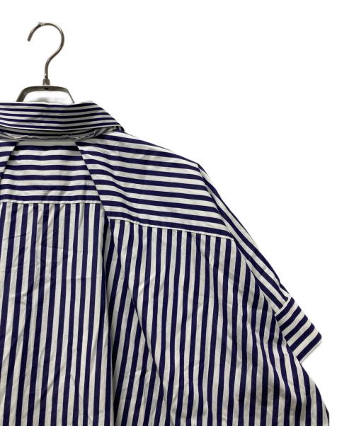 sacai（サカイ）sacai (サカイ) THOMAS MASON (トーマスメイソン) トーマスメイソンストライプ半袖シャツ ブルー サイズ:2の古着・服飾アイテム
