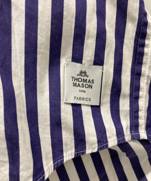 sacai（サカイ）sacai (サカイ) THOMAS MASON (トーマスメイソン) トーマスメイソンストライプ半袖シャツ ブルー サイズ:2の古着・服飾アイテム