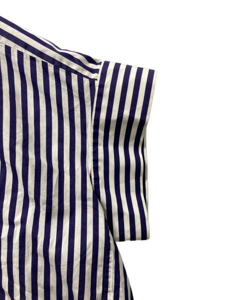 sacai（サカイ）sacai (サカイ) THOMAS MASON (トーマスメイソン) トーマスメイソンストライプ半袖シャツ ブルー サイズ:2の古着・服飾アイテム