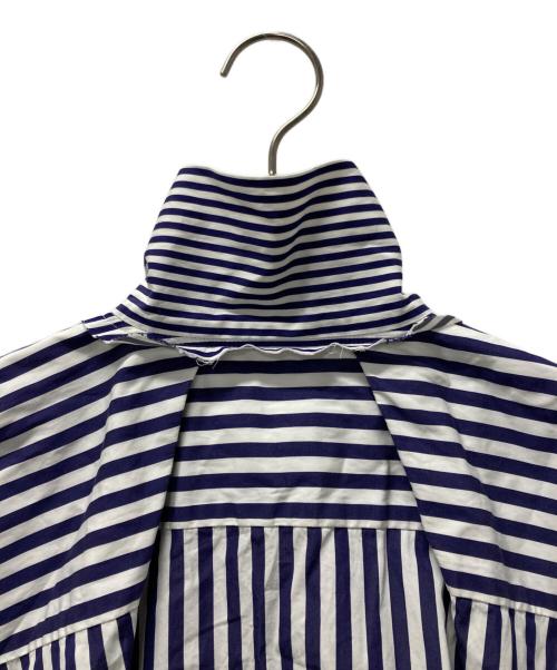 sacai（サカイ）sacai (サカイ) THOMAS MASON (トーマスメイソン) トーマスメイソンストライプ半袖シャツ ブルー サイズ:2の古着・服飾アイテム